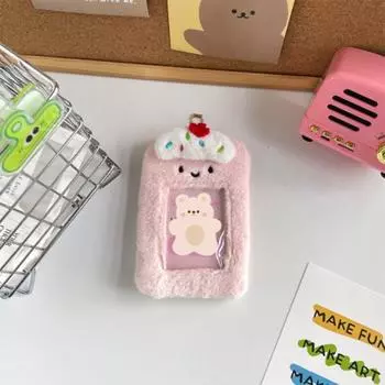 Мягкий и симпатичный держатель для фотокарточек из пеноматериала Vanilla J с брелоком