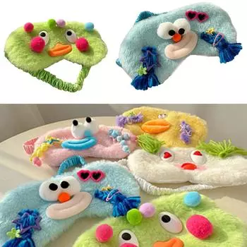 Мягкий и удобный козырек для глаз с красивым узором. Удобная поддержка для глаз. светло-зеленый