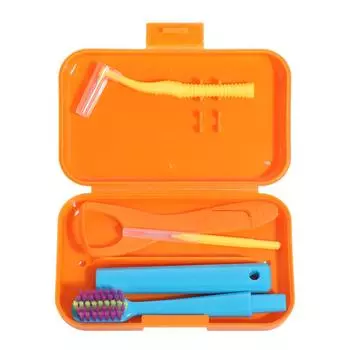 Мягкий Изящный Портативный Набор Зубных Щеток Складная Многофункциональная Дорожная Зубная Щетка Моющаяся Многоразовая Скребок для Языка Отправиться в Поездку