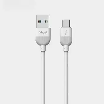 Мягкий клей 3A кабель для быстрой зарядки данных компьютерный кабель для мобильного телефона универсальный кабель для зарядки Android CB-21M micro head белый