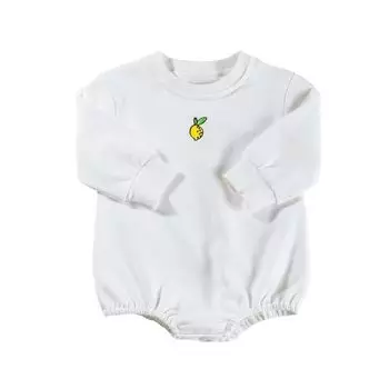 Мягкий комбинезон с фруктами, белый, розовый, черный, милый, хлопковый, для новорожденных, детей, повседневная одежда, стильная, весна, лето, осень, зима, для мальчиков и девочек, для малышей [Key shop] белый