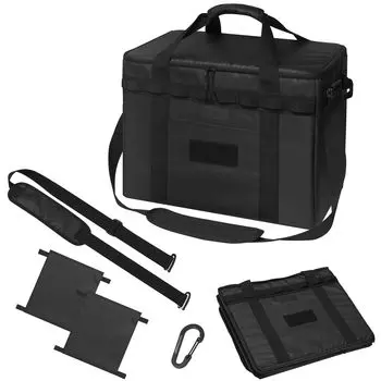 Мягкий контейнер Tokyo Camp, ящик для хранения, контейнер, ящик для инструментов, уличный, 37 л, большая емкость, полностью водоотталкивающий, легкий, 1 кг, ширина 43 см x глубина 27 см чёрный