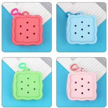 Мягкий кошелек для монет с отверстиями, мини-силиконовый держатель для карт, сумка для хранения на молнии для женщин и девочек, милый кошелек своими руками