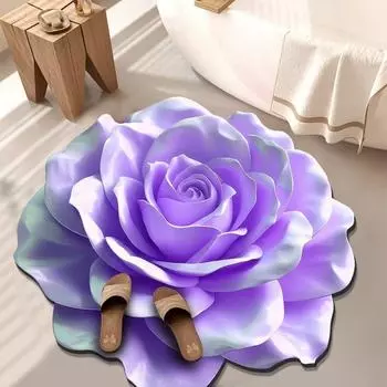 Мягкий ковер с цветочным рисунком, нескользящий дверной уплотнитель, коврик для пола в ванной комнате для гостиной, чайного столика, прикроватный Style 3