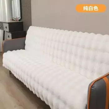 Мягкий коврик для дивана с кошачьим ощущением, зимняя утолщенная плюшевая подушка, чехол для дивана, однотонный пушистый противоскользящий чехол для дивана 60*60cm