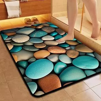 Мягкий коврик для пола в ванной из диатомовой грязи, быстросохнущий, впитывающий воду, нескользящий коврик для ванной, коврик для ног в туалете 40x60cm белый