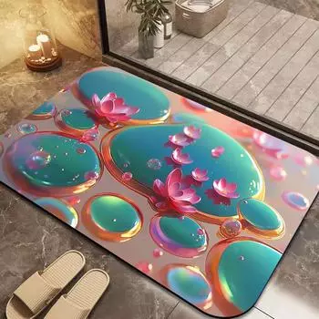 Мягкий коврик для пола в ванной из диатомовой грязи, быстросохнущий, впитывающий воду, нескользящий коврик для ванной, коврик для ног в туалете 40x60cm дубильная кора