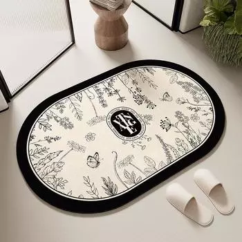Мягкий коврик для ванной комнаты с диатомовой грязью, американский впитывающий нескользящий коврик для ног, туалет, быстросохнущий ковер для туалета 40X60cm 15.7X23.6inc