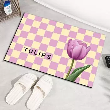 Мягкий коврик для впитывания диатомовой грязи, нескользящий коврик для двери в ванную комнату, бытовой коврик для ног, быстросохнущий коврик для пола в ванную комнату 40 * 60cm Diatom Mud