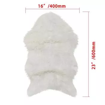 Мягкий коврик из искусственной овчины, ковер из искусственной шерсти овчины для гостиной, дивана, волосатые ковры, моющийся, для помещений, коврики для сиденья, декоративный коврик 40x60cm белый