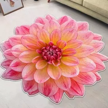 Мягкий коврик на пол «Пион» Специальной формы коврик для пола в ванной комнате Новый цветочный ковер Для гостиной C 50*50cm