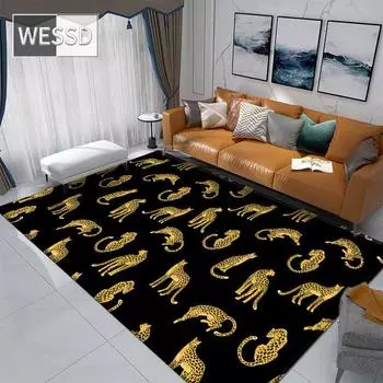 Мягкий коврик с леопардовым принтом для спальни и игровой коврик 40x60cm 1pcs