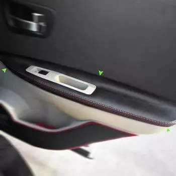 Мягкий кожаный чехол на дверной подлокотник для Nissan Qashqai J10 2007 2008 2009 2010-2015, внутренняя отделка подлокотника двери чёрный