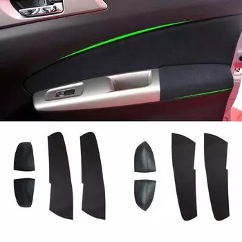 Мягкий кожаный чехол на дверной подлокотник для Subaru Forester 2008 2009 2010 2011 2012, автомобильный Стайлинг, дверной подлокотник, панель, кожная отделка 4xdoor armrest B-R