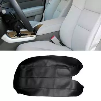 Мягкий кожаный чехол на подлокотник для Acura RDX 2007 2008 2009 2010 2011 2012, автомобильный центральный подлокотник, поверхностная крышка, отделка чёрный