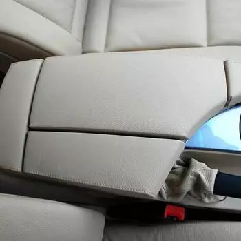 Мягкий кожаный чехол на подлокотник для BMW 5 серии E60 2004 2005 2006 2007 2008 2009 2010 автомобильный центральный подлокотник коробка накладка кожный покров отделка black for LHD