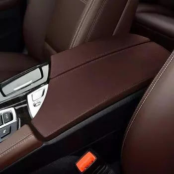 Мягкий кожаный чехол на подлокотник для BMW 5 серии F18 2011-2017, автостайлинг, центральный подлокотник, накладка, защитный чехол для кожи чёрный