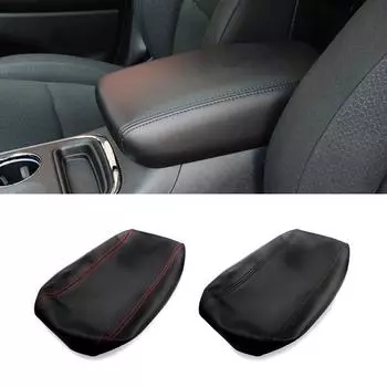 Мягкий кожаный чехол на подлокотник для Dodge Durango 2011 2012 2013 2014 2015 2016 2017 автомобильный центральный подлокотник кожный покров наклейка отделка чёрный