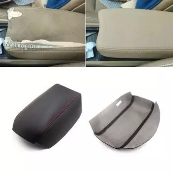 Мягкий кожаный чехол на подлокотник для Honda Civic 8-го поколения седана 2006-2011, автомобильный Стайлинг, центральный контрольный подлокотник, наклейка на крышку коробки чёрный