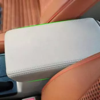 Мягкий кожаный чехол на подлокотник для Honda Accord 7th Gen 2003 2004 2005 2006 2007, автомобильный центральный подлокотник, крышка, наклейка, отделка чёрный