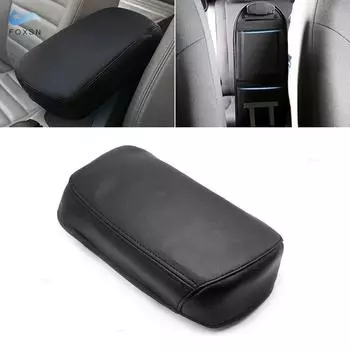 Мягкий кожаный чехол на подлокотник для Toyota RAV4 2006 2007 2008 2009 2010 2011 2012 Автомобильный центральный подлокотник с отделкой черного цвета
