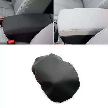 Мягкий кожаный чехол на подлокотник для VW Passat B6 2005 2006 2007 2008 2009, внутренняя крышка центральной консоли, подлокотник, крышка коробки чёрный