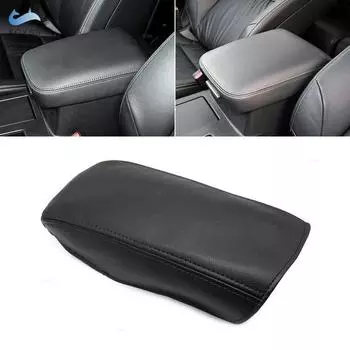 Мягкий кожаный чехол на подлокотник из микрофибры для Honda CRV 2012 2013 2014 2015 2016, крышка подлокотника с центральным управлением автомобиля, черная отделка