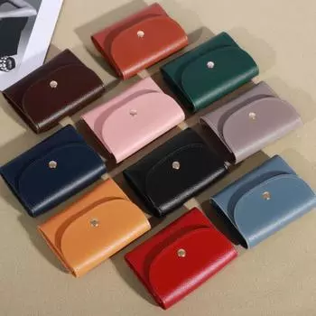 Мягкий кожаный маленький кошелек для монет, маленький мини-кошелек для монет, многофункциональная сумка для сдачи денег для женщин/мужчин серый