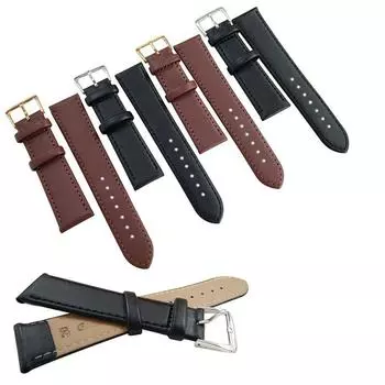Мягкий кожаный ремешок для часов для мужчин, черные коричневые ремни для часов, 8–24 мм 12mm коричневый