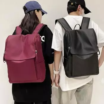 Мягкий кожаный рюкзак для мужчин, большой емкости, рюкзак для поездок на работу, женский, легкий, школьный рюкзак для студентов чёрный