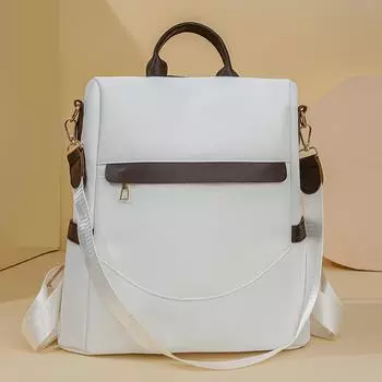 Мягкий кожаный рюкзак для женщин, большой емкости, рюкзак с несколькими отделениями, сумка через плечо чёрный