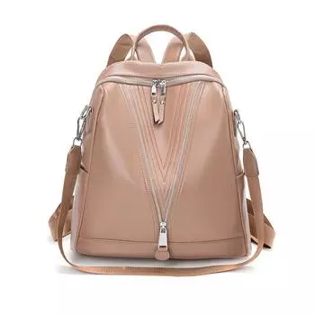 Мягкий кожаный рюкзак Женский рюкзак для поездок Большой вместимости Студенческий школьный рюкзак хаки