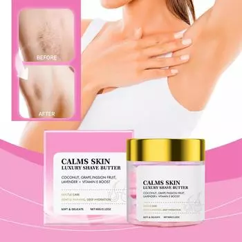 Мягкий крем для бритья уменьшает вросшие волосы, уменьшает дискомфорт во время бритья, увлажняет кожу, разглаживает ее благодаря гладкой текстуре. розовый