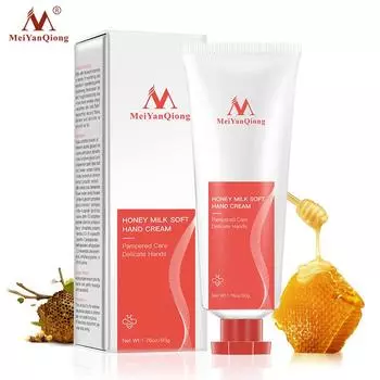 Мягкий крем для рук с медовым молоком, лосьоны, восстанавливающая сыворотка, питательный уход за кожей рук, против растрескивания, против старения, увлажняющий, отбеливающий крем 50g