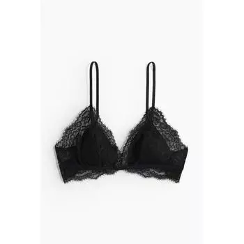 Мягкий кружевной бюстгальтер с чашечками HM Pad Cup, черный