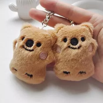 Мягкий маленький медведь брелок мультяшный медведь брелок пищащая игрушка милый плюшевый брелок украшения для сумки подарок другу детям