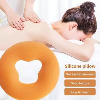 Мягкий массажный силиконовый подголовник для лица Relax, моющийся, подголовник Relax, подушка для лица в салоне красоты для спа-отеля для женщин синий