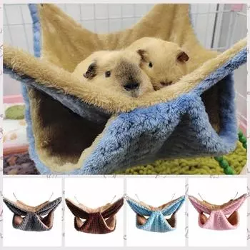 Мягкий медовый мешок планер двухслойный гамак белка подвесная клетка дом для мышей/птиц/морских свинок L