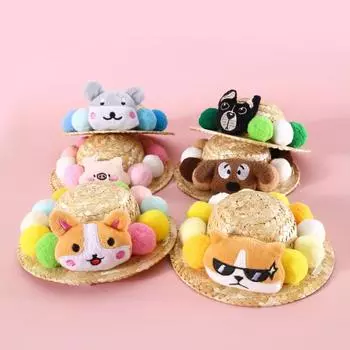 Мягкий милый регулируемый ошейник из шерстяной нити с меховым шариком для домашних собак и кошек S жёлтый