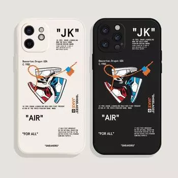 Мягкий модный милый телефон с анимацией для Iphone 13 7 12 Max 11 Plus XR Mini X XS 6 6s 8 Pro 14, силиконовый прямой мягкий чехол Iphone 14 чёрный