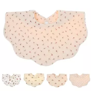 Мягкий нагрудник Baby Fashion с волнистым краем и принтом One Size бежевый