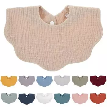 Мягкий нагрудник для младенцев с волнистым краем One Size