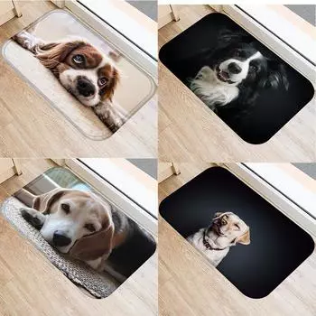 Мягкий напольный коврик для спальни, гостиной, небольшой ковер, украшение для дома, милый ковер с узором в виде мопса, обратный ковер 40x60cm
