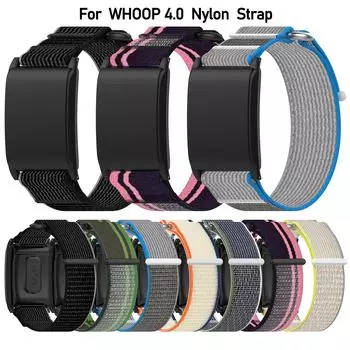Мягкий нейлоновый ремешок для часов WHOOP 4.0, регулируемый сменный фитнес-спортивный дышащий браслет для умных часов Whoop 4.0 3.0 серый/чёрный