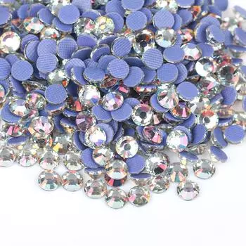 Мягкий, Новое резиновое дно Красное золото Стекло с бриллиантами Стразы, Насадка для ногтей Сделай сам Чехол для мобильного телефона Ювелирные изделия Аксессуары для насадки для ногтей SS6 #1.9-2 1440 pcs