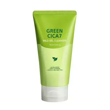 Мягкий очищающий гель YEON Green 7 150 мл(5,07 унции), pH-сбалансированная, глубоко очищающая увлажняющая пенка для умывания лица 5.07 oz зелёный