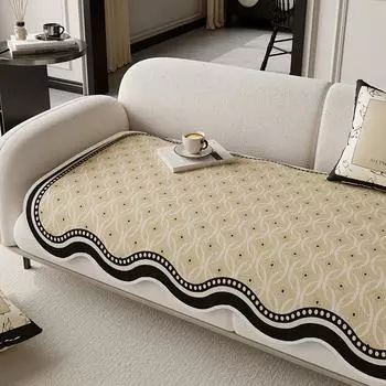 Мягкий однотонный чехол для дивана из синели, простота, универсальное нескользящее полотенце для гостиной, нестандартная подушка для сиденья дивана специальной формы 70*70cm