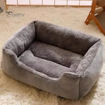 Мягкий ортопедический диван-кровать для собак мелких и средних пород, мягкий диван для кошек, моющаяся кровать для сна кошек/щенков S зелёный