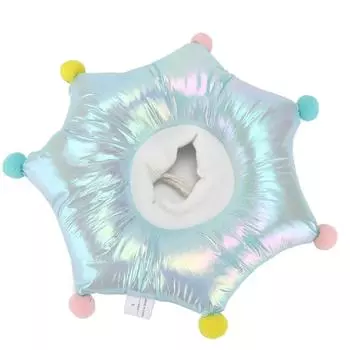 Мягкий ошейник для кошек, водонепроницаемый, усаживающийся, регулируемый, небольшой шарик для шерсти, наполненный хлопком S(for 2-4kg)