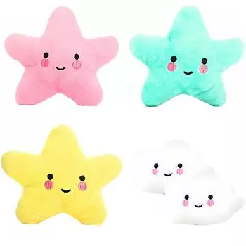 Мягкий питомец, звездное облако, забавная жевательная игра, пищалка, милая плюшевая звуковая игрушка синий